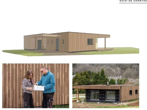 Photos de l'article de Propriétés du Périgord n° 11 sur le chantier de la maison passive en Corrèze