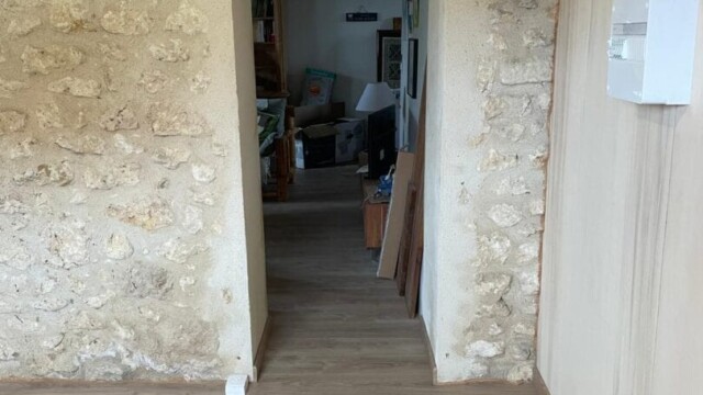 Intérieur d'une extension ossature bois